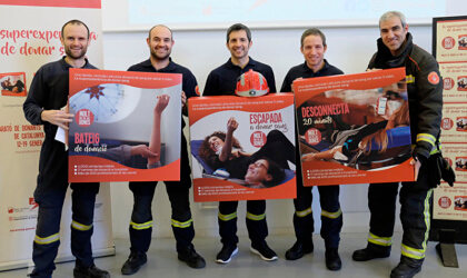 Bombers donants a La Marató de Catalunya de 2018