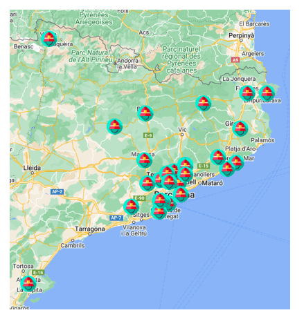 mapa campanya donació sang bombers